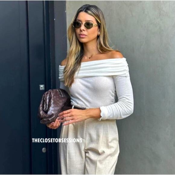 ZARA BLOGGER FAVE!!! Semi-Sheer Top NWT LAST ONE!!! - Picture 3 of 16